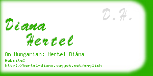 diana hertel business card